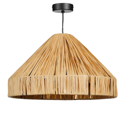 Elisa Hanglamp - H24 x Ø40 cm - Raffia - Lichtbruin