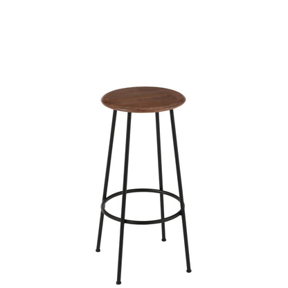 J-Line Barstoel Neo Staal Naturel/Zwart
