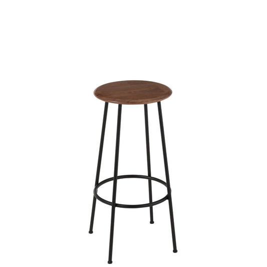 J-Line Barstoel Neo Staal Naturel/Zwart