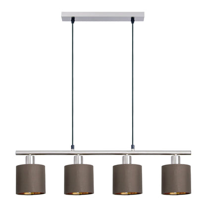 Hanglamp "Maron" 4 spots lengte 71,5 cm Bruin