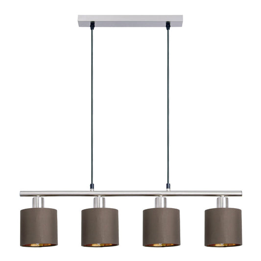 Hanglamp "Maron" 4 spots lengte 71,5 cm Bruin