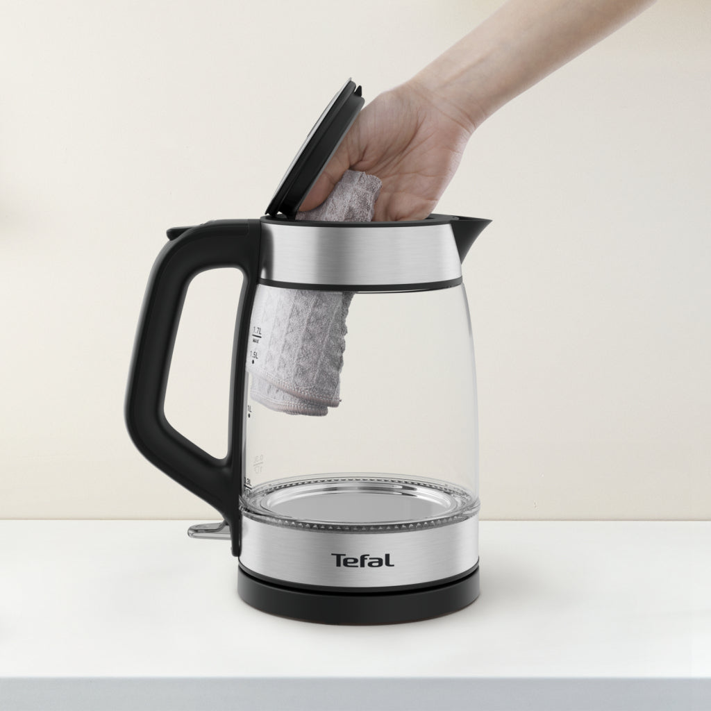 Tefal KI6058 Glazen Waterkoker 1.7L 2200W Zwart/RVS