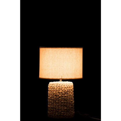 J-Line lamp Dik Vlecht - beton/katoen - naturel - small