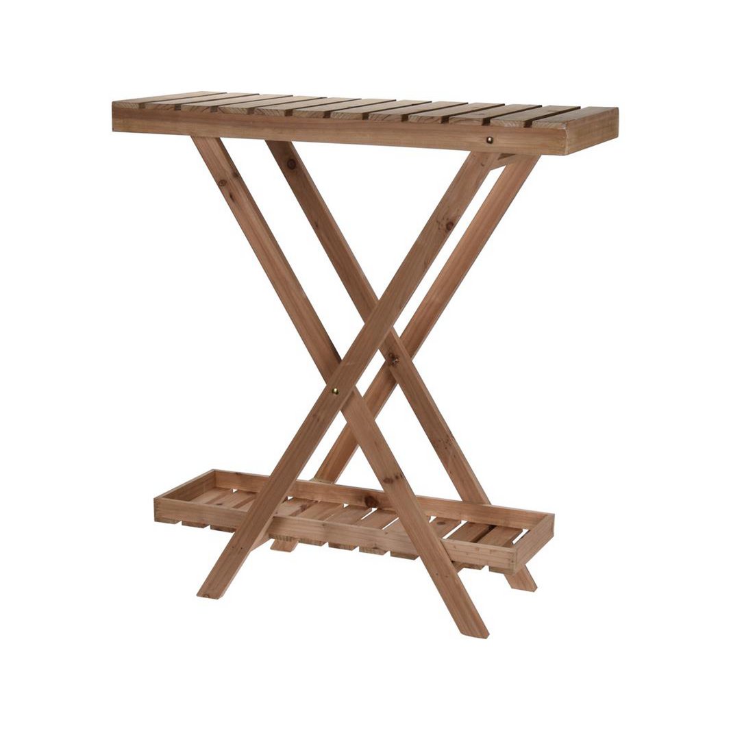 Planten tafel hout 2 levels