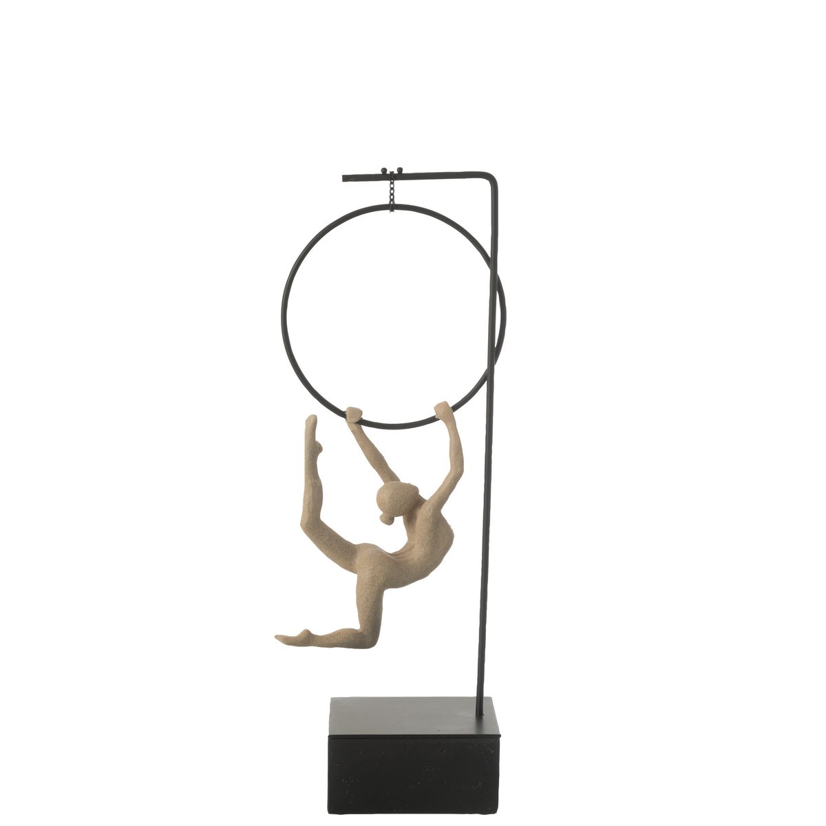 J-Line Gymnaste Hoepel Alpha Resin Beige/Zwart