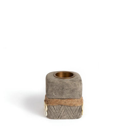 Sumba-serie steen kaarsenhouder 8cm hoog