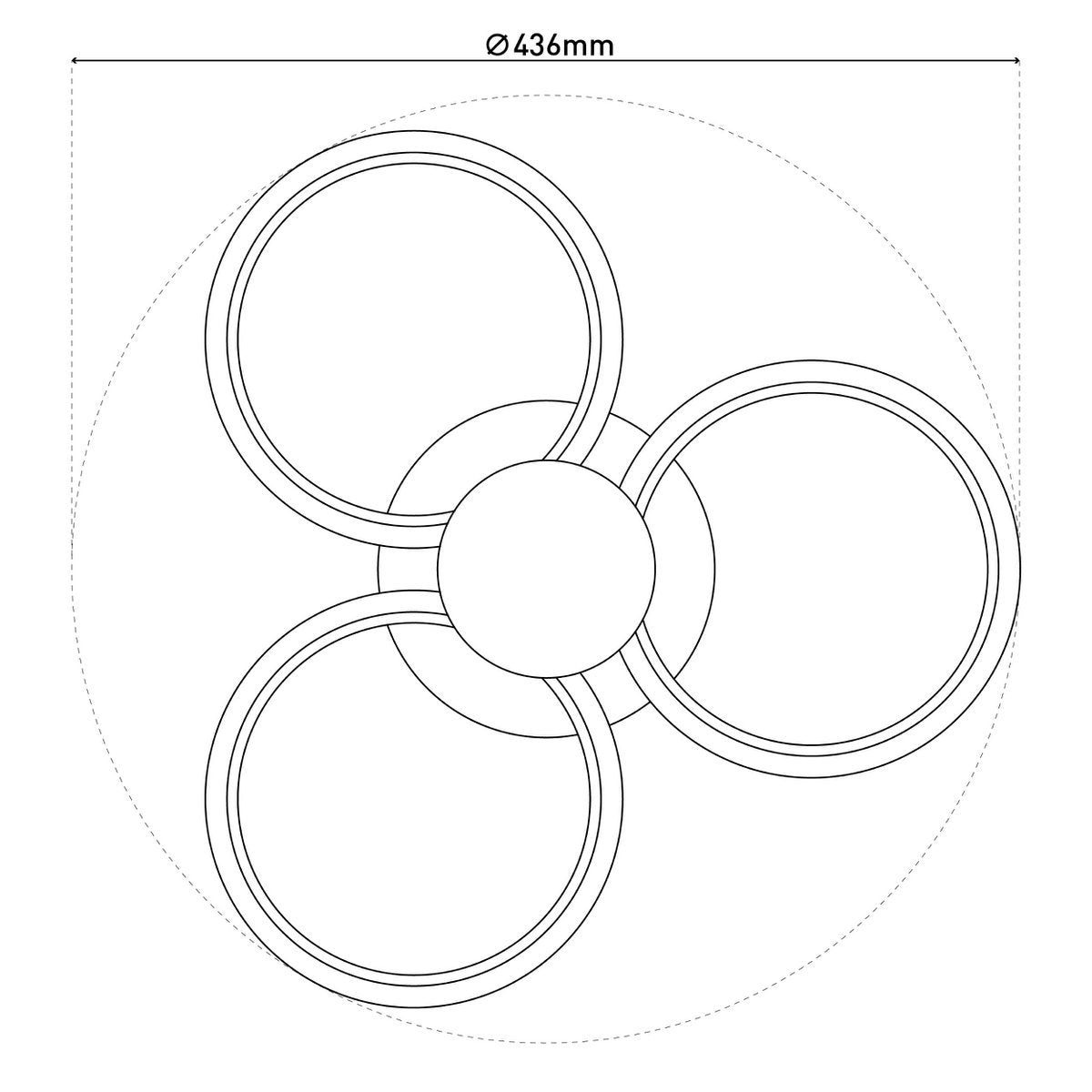 Plafondlamp LED "CIMO" diameter 43,6cm