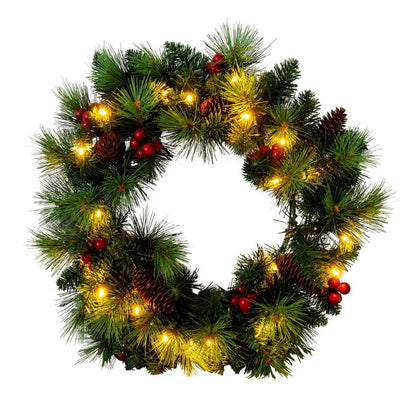 Kerstkrans "Noël" Outdoor met LED Diameter 35cm