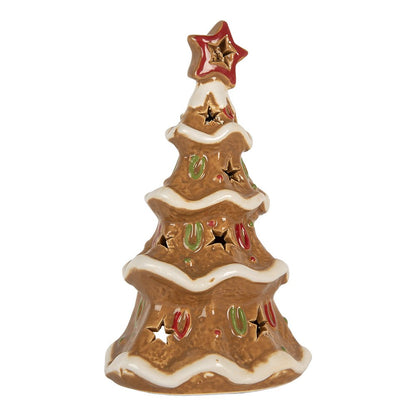 Waxinelichthouder kerstboom 11x8x17 cm