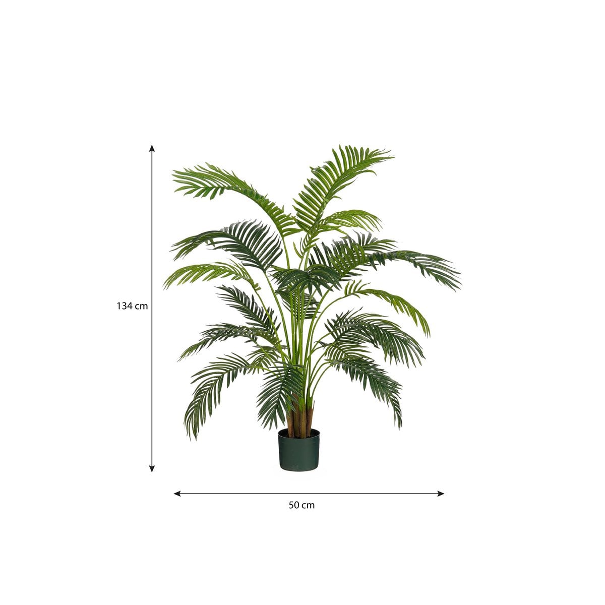 Kunstplant Areca palm - H134 x Ø50 cm - Groen