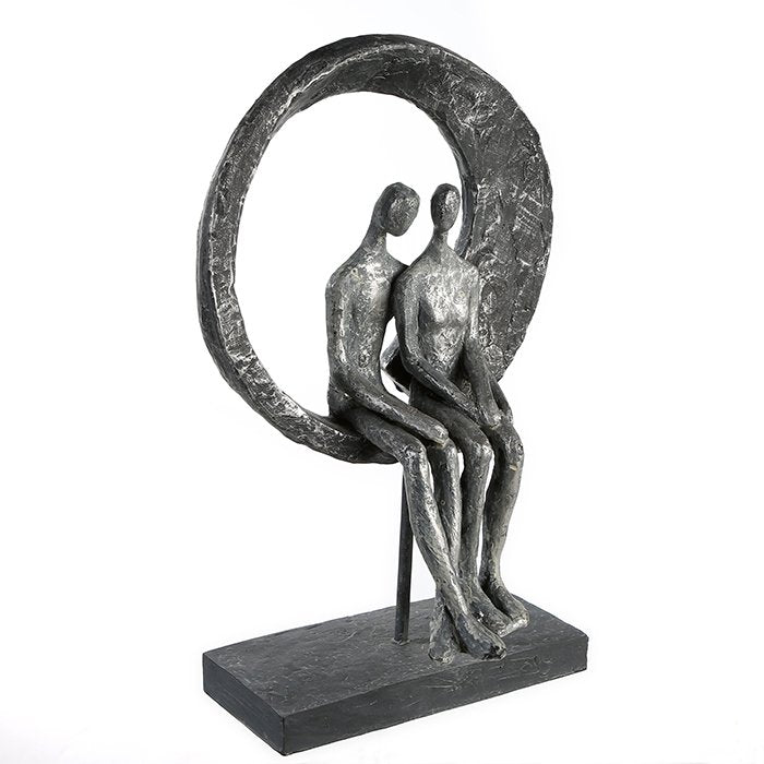 Polysculptuur "Love Place" antiek zilver