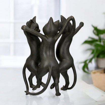 Beeldje kat "Gatto" H.30,5 cm 3 figuren