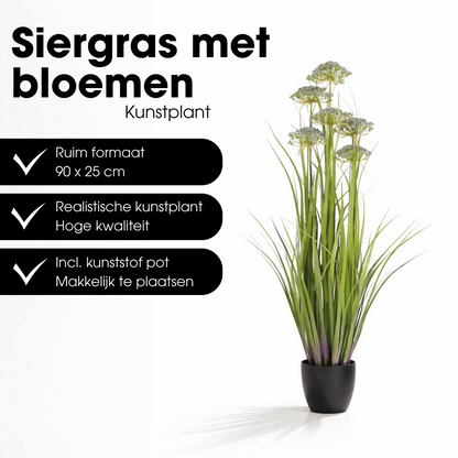 Kunstplant Siergras Paars Ø25cm x H90cm