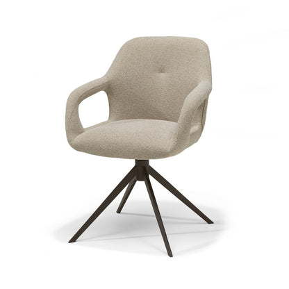 Move armstoel Stof Sahara Glacier Ash - Relax functie - frame anodic brown