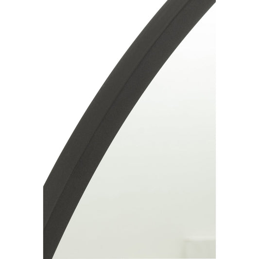 J-Line spiegel Rond - metaal - zwart - large - Ø 80 cm
