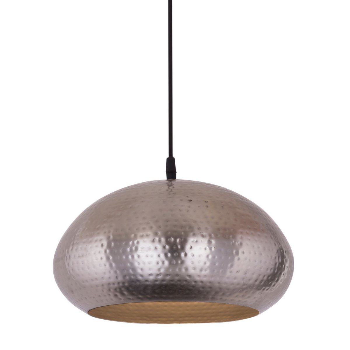 Hanglamp metaal verguld of zilver vintage