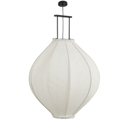 Pego Hanglamp - H94 x Ø70 cm - Linnen - Off White