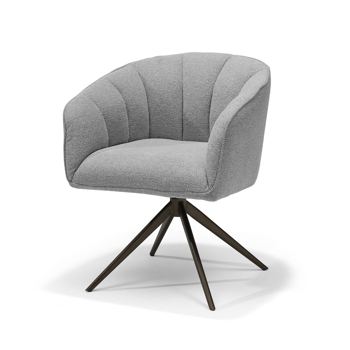 Cocoon armstoel Stof Sahara Grey - 360 Draaibaar frame Anodic Brown
