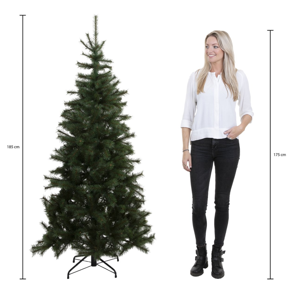 Kunstkerstboom Forest frosted H185cm Ø130cm Groen