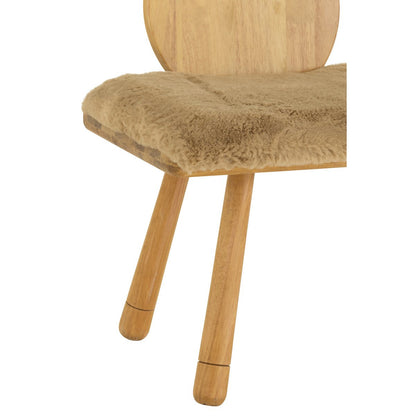 J-Line Stoel Kind Beer 2 Persoon Hout Naturel