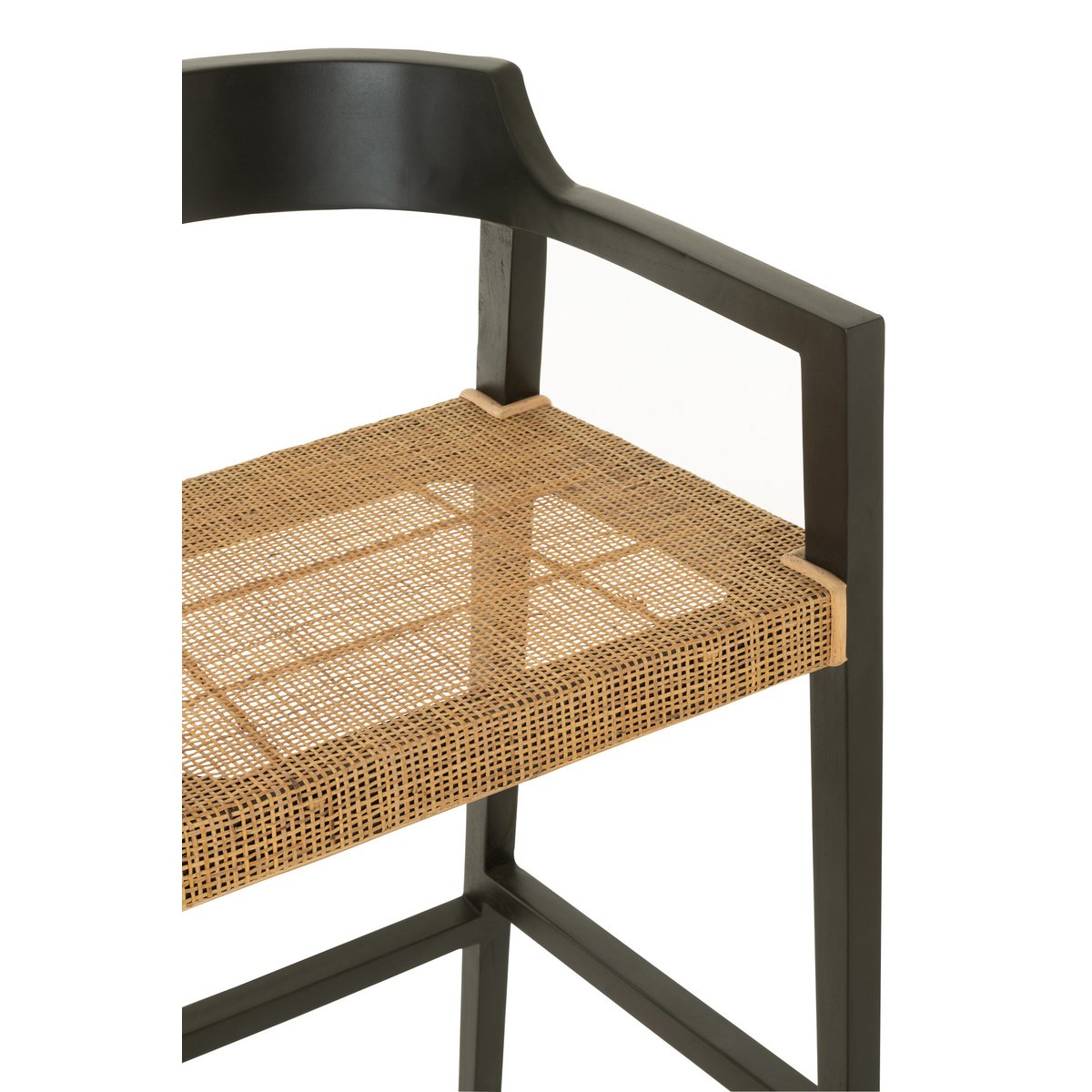 J-Line barstoel Emma - hout - zwart/bruin