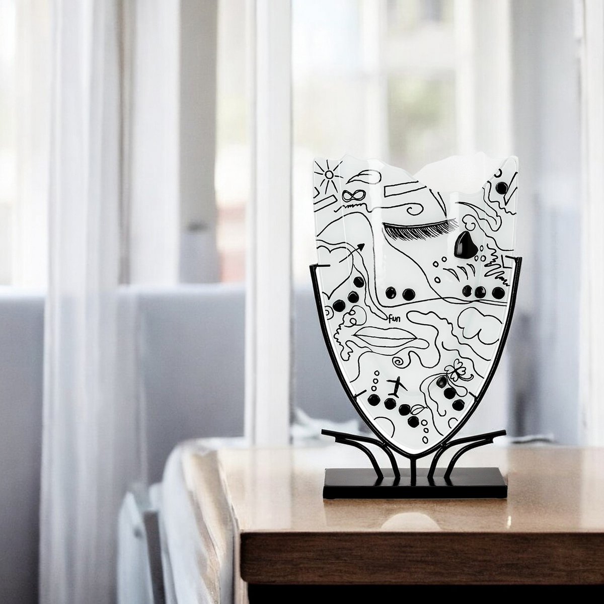 Vaas Modern Art wit H.49 cm