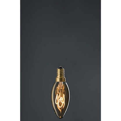 J-Line LED-lamp Amber c35 3 Loops e14 - glas - transparant