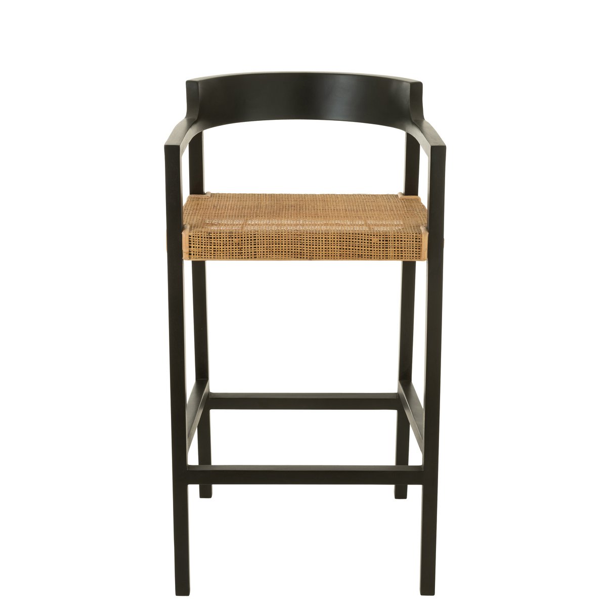 J-Line barstoel Emma - hout - zwart/bruin