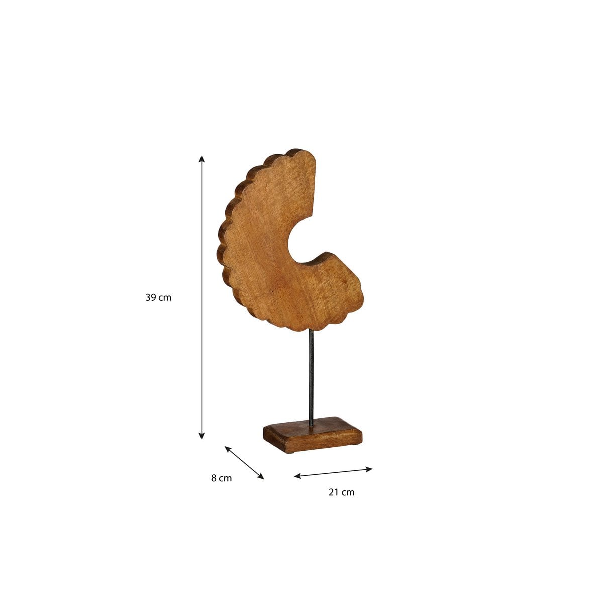Decoratief beeld Petra L39 x B21 x H8 cm Mangohout