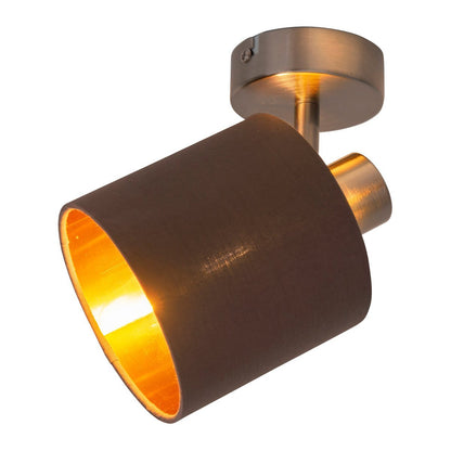 Plafondlamp "Maron" 1 spot lengte 17cm Bruin