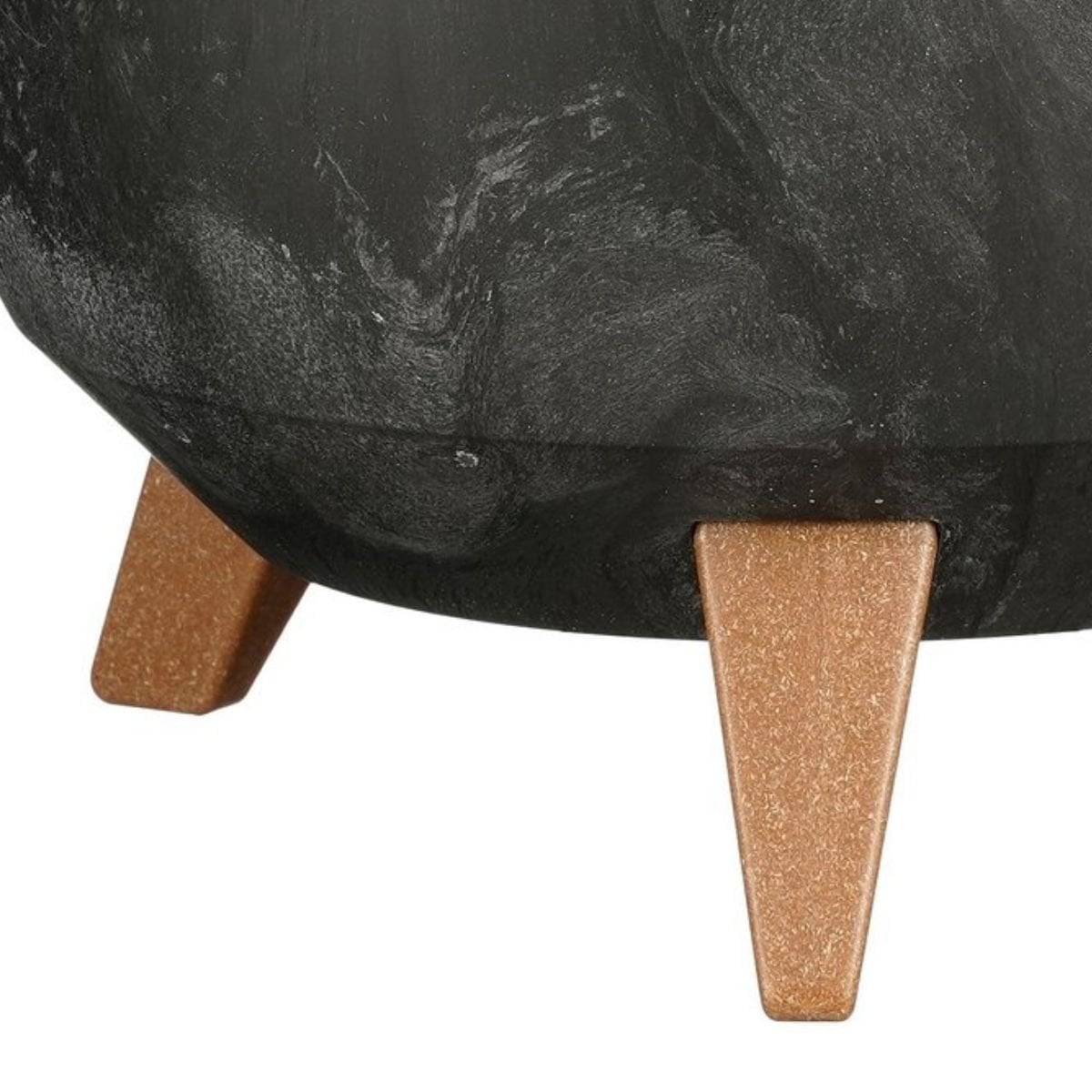 Plantenbak buiten Doppio Zwart Ø 33 cm H18,5