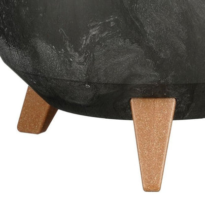 Plantenbak buiten Doppio Zwart Ø 33 cm H18,5