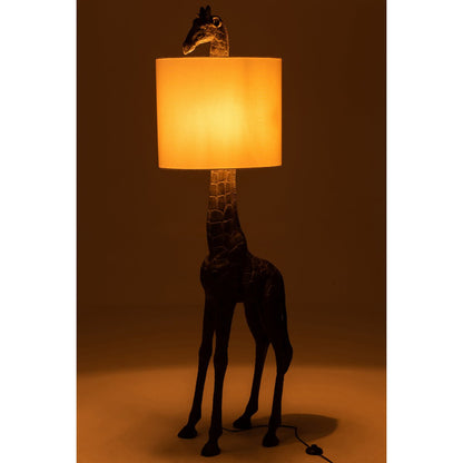 J-Line lamp Giraf - polyresin - donkerbruin