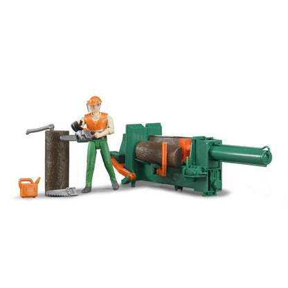 Bruder 62650 Bworld Boomkliever met Figuur en Boomstammen + Accessoires