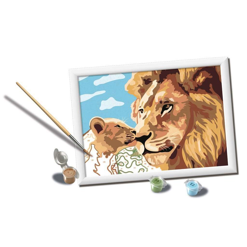 Ravensburger CreArt Schilderen op Nummer Leeuw met Baby