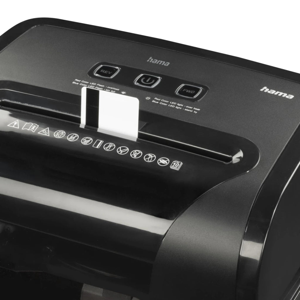 Hama Prime M100 Papiervernietiger met Veiligheidsniveau P5 T5 E4 Zwart