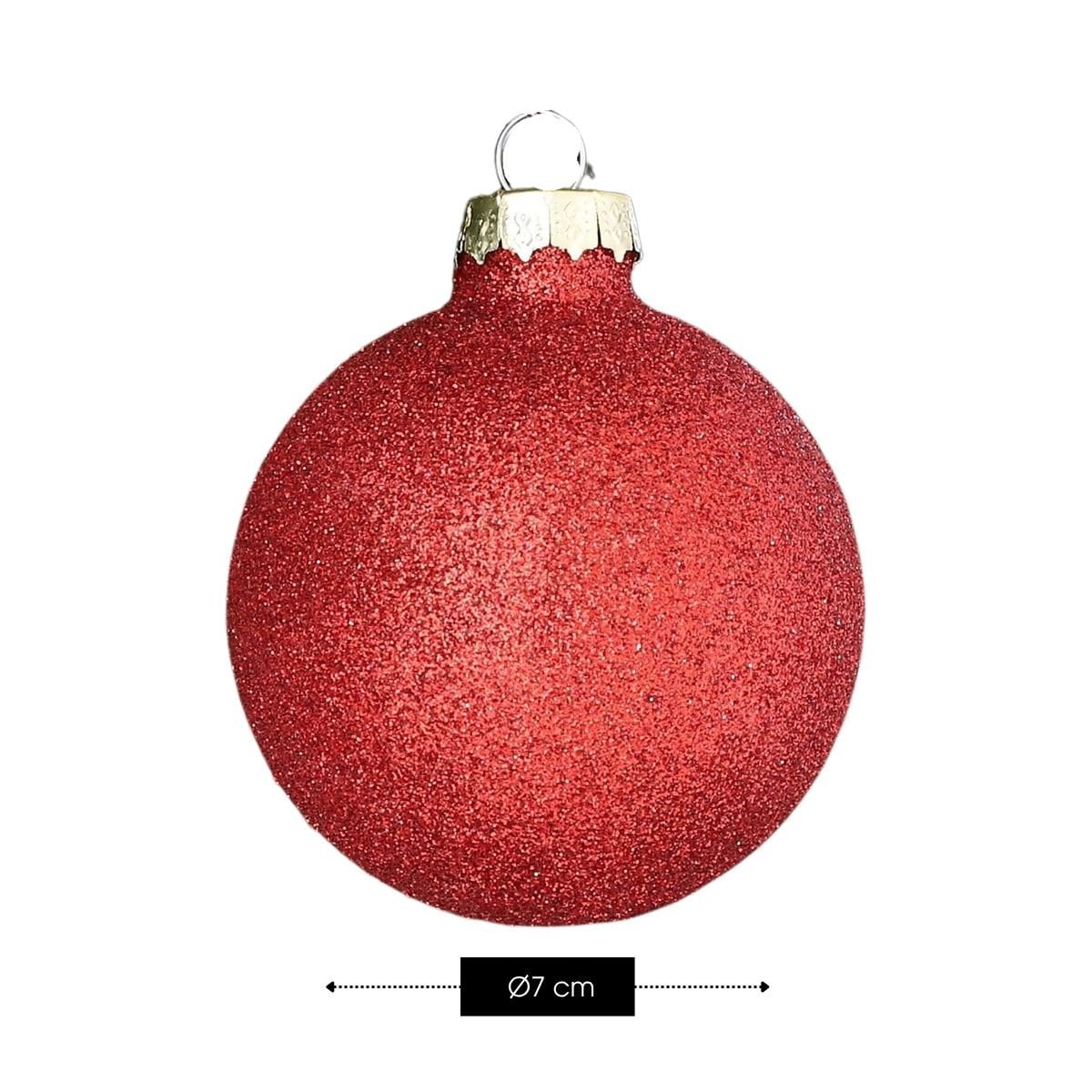 Kerstbal set 42 Glass baubles Rood