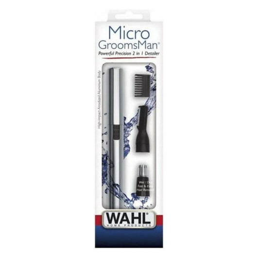 Wahl Micro Groomsman Neushaartrimmer RVS/Zwart