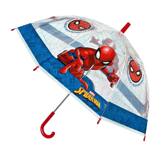 Spiderman Kinderparaplu 69 cm Blauw/Rood/Transparant