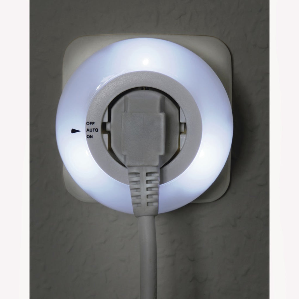 Hama Led-nachtlampje Circle M. GeÃ¯ntegr. Stopcont. Lichtsensor Aanraakbev.