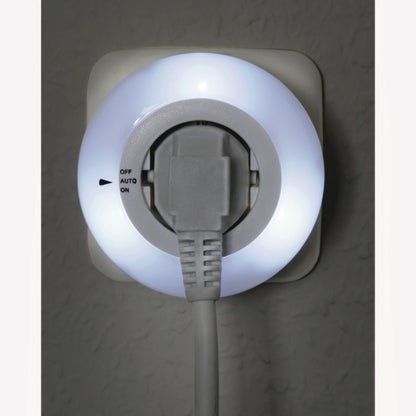 Hama Led-nachtlampje Circle M. GeÃ¯ntegr. Stopcont. Lichtsensor Aanraakbev.