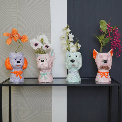 Vaas hond roze/mint