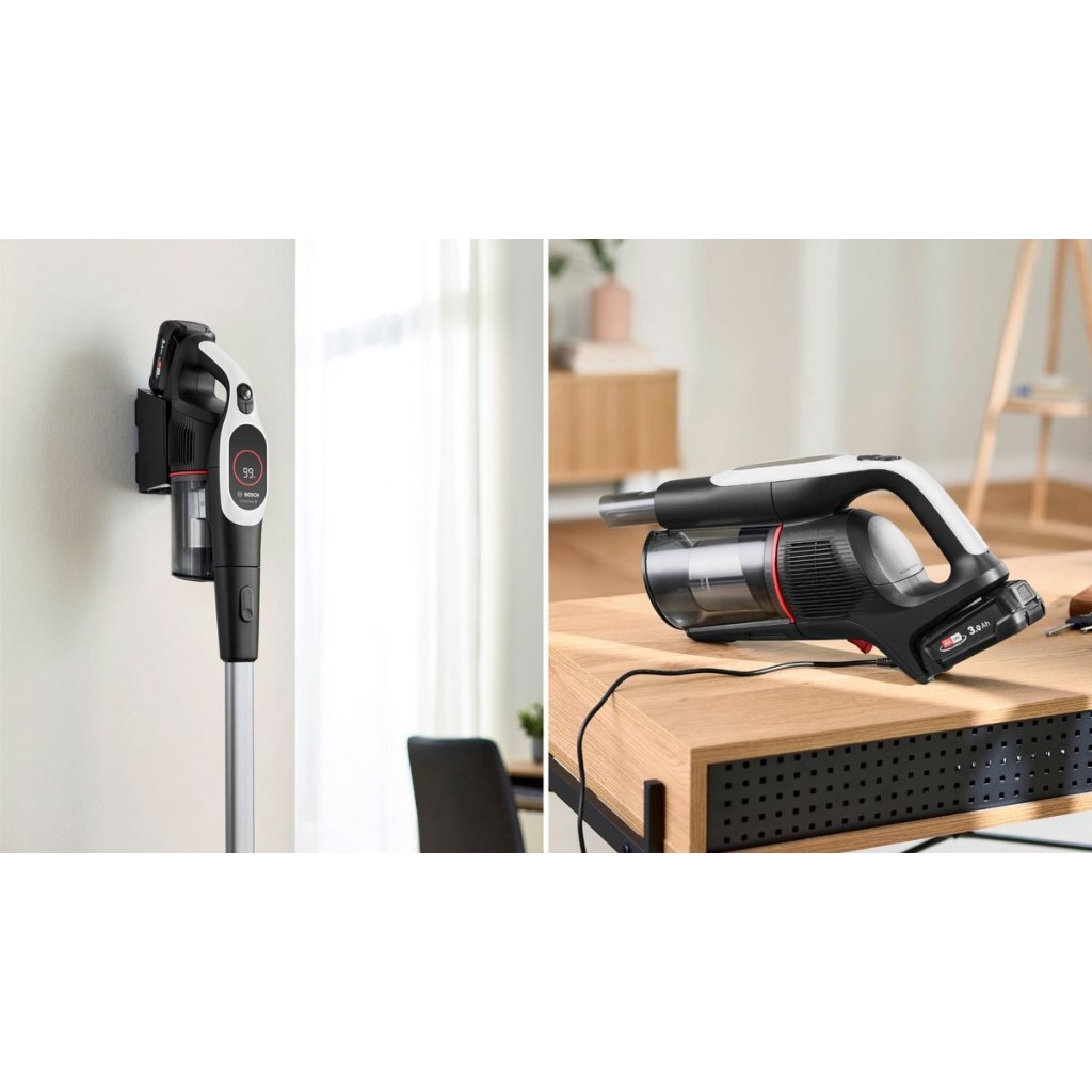 Bosch BCS931WBA Accu Steelstofzuiger Zwart/Zilver