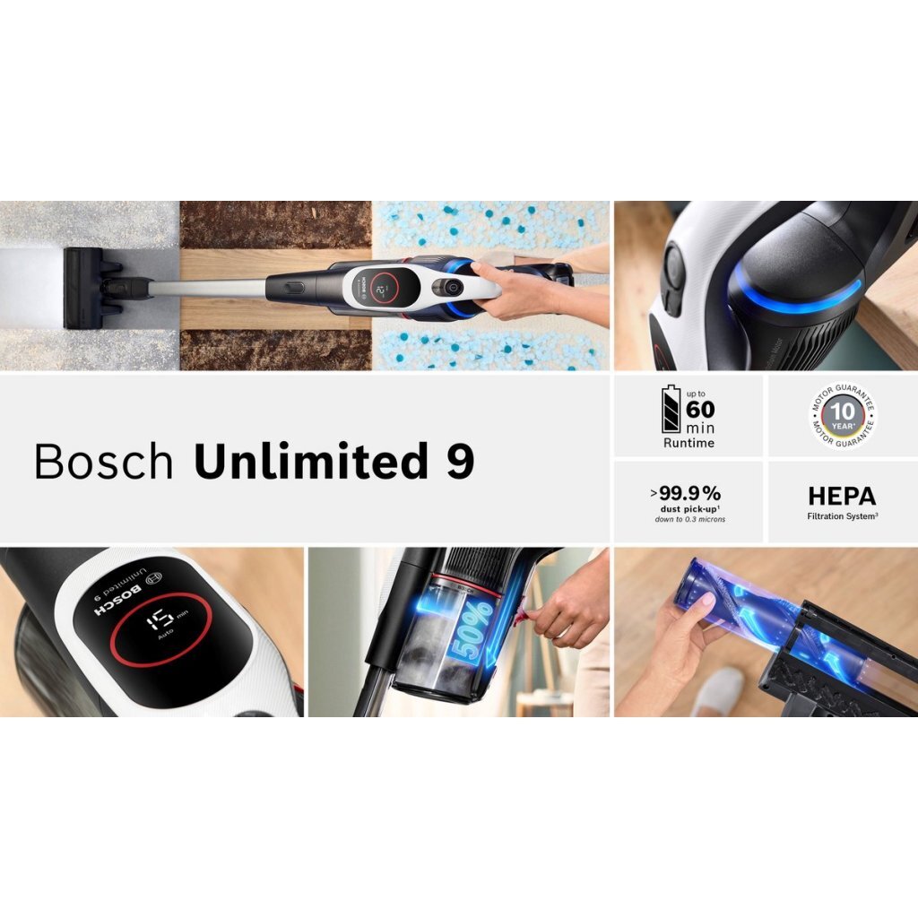 Bosch BCS931WBA Accu Steelstofzuiger Zwart/Zilver