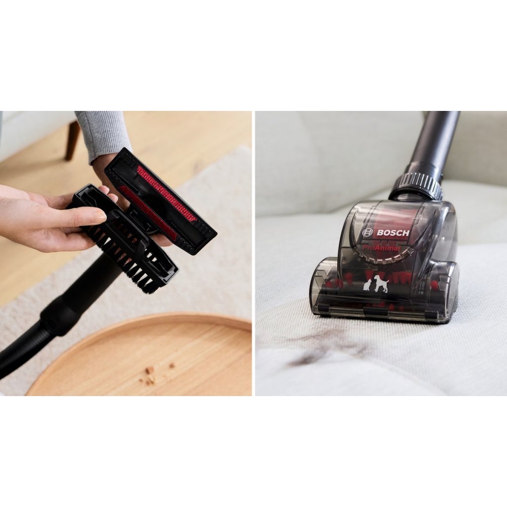 Bosch BGS7PET1 ProAnimal Stofzuiger Zonder Zak 800W Rood/Zwart
