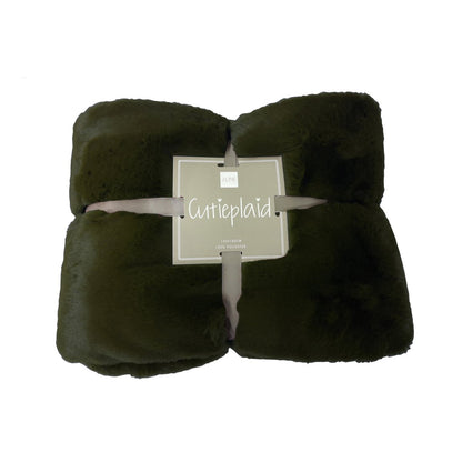 J-Line Plaid cutie - fleece deken – polyester – groen