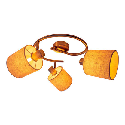 Plafondlamp "Maron" 3 spots cirkel totale lengte 52cm Grijs