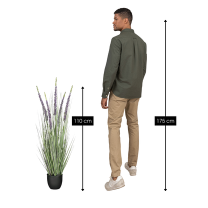 Kunstplant Siergras Paars Ø35cm x H110cm