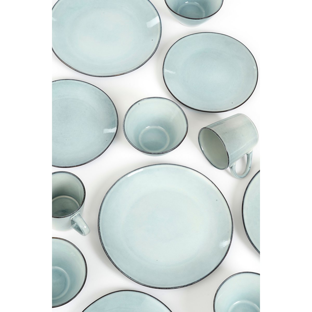 Racco Serviesset 4 Persoons - Steengoed - Lichtgrijs