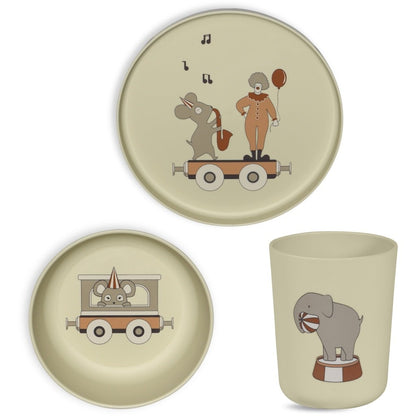 Milas bioplastic dinerset 3-pack